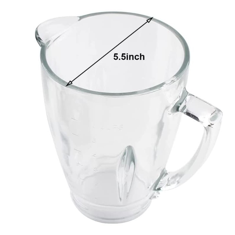 Felji Premium Replacement 6-Cup Blender Glass Jar Compatible with Oster