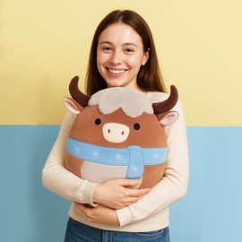 PLAYNICS Original 13-Inch Large Highland Cow Plush Pillow Stuffed Animal Toy,Scottish Cows Big Soft Hugging Cuddle Huggable Plushie,Gift for Kids