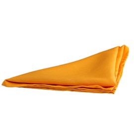 WedDecor 20 Inch Orange Cotton Polyester Table Napkin for Home, Hotel, Dinning, Wedding, Banquet, Party, Events, Hemmed Edges Lightweight & Machine Washable, 10pcs