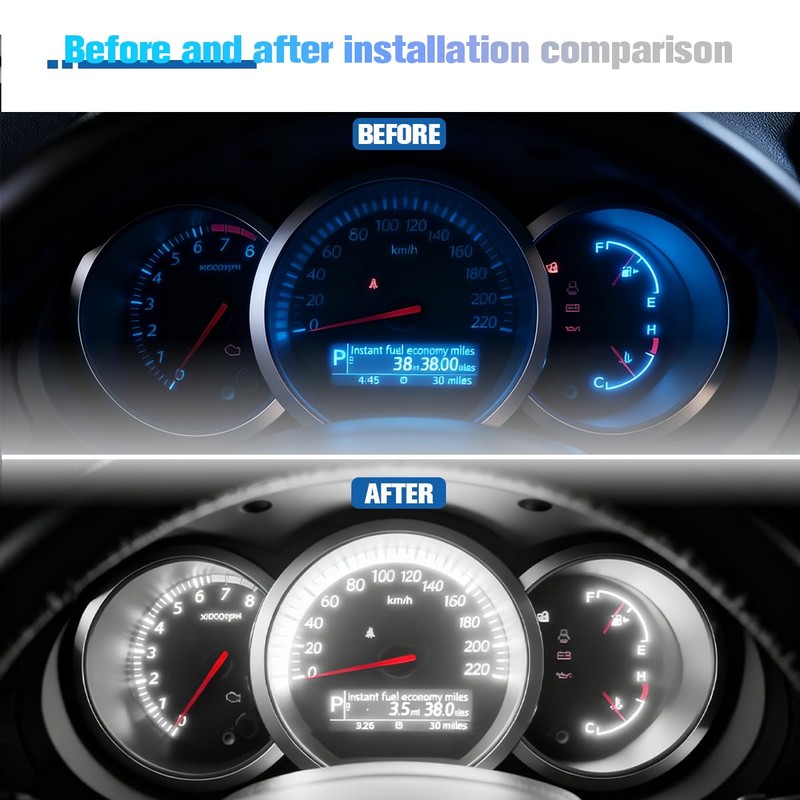 Sandfren T10 194 168 Car Dash Instrument LED Light Bulbs,