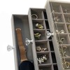 3 Tiers Jewelry Organizer Box Transparent Acrylic Velvet Lined Multi
