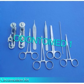 ODM Circumcision Set c/w"2 Gomco" style clamp 1.5cm+1.45cm, s/s & 6 s/s inst DS-836