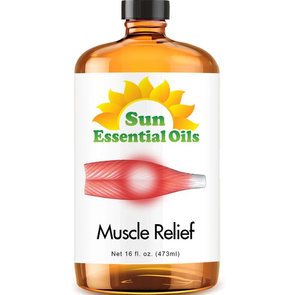 Deep Muscle Relief Blend Essential Oil (Huge 16oz Bottle) Bulk Deep Muscle Relief Blend Oil - 16 Ounce