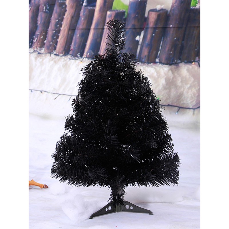 Christmas Black Tree Rust Proof Exquisite Decorative Props for Home