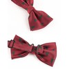 Alizeal Mens Maroon Background with Cedar Pattern Pre-tied Christmas Party