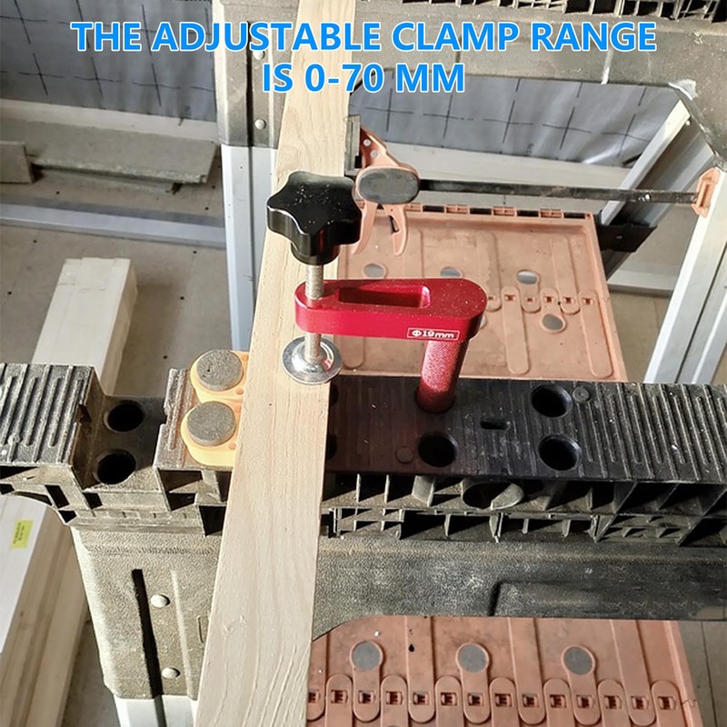 Workbench Clamping Tools, Clamping Range 0-80 mm, with Non-Slip Bases,