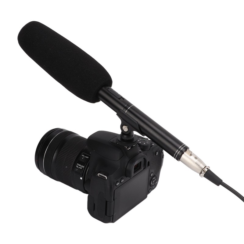 Interview Microphone Camera Condenser Mic High Sensitivity for Meeting Recording