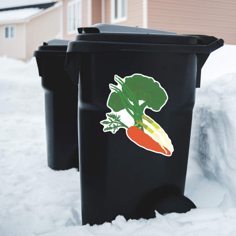 Azeeda Extra große 460 mm 'Brokkoli, Karotten und Frühlingszwiebeln' Permanente