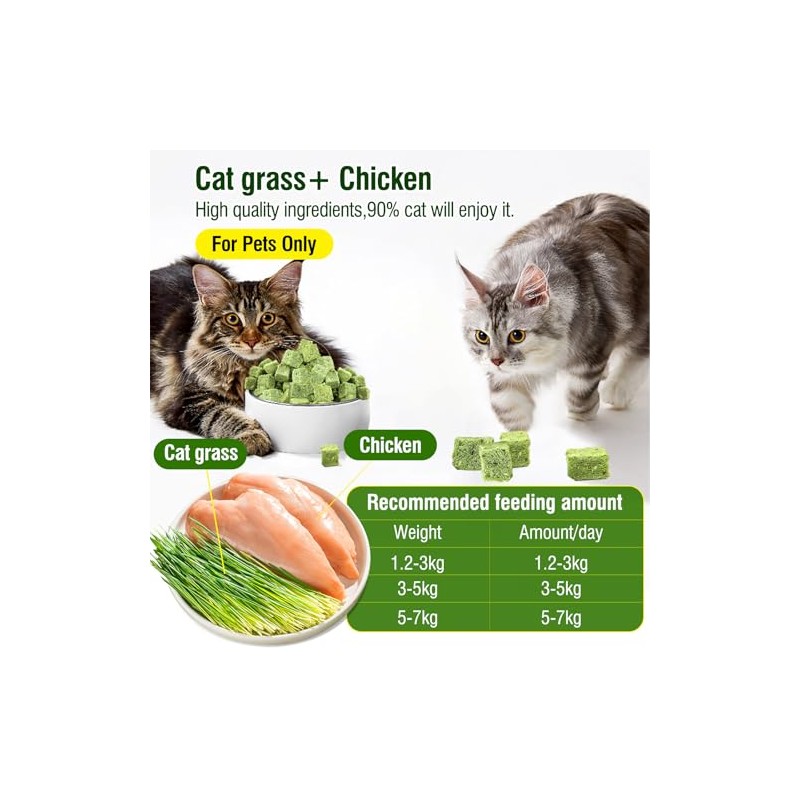 Juguetes de Hierba para Gato, Comestibles Juguetes Masticables Natural para