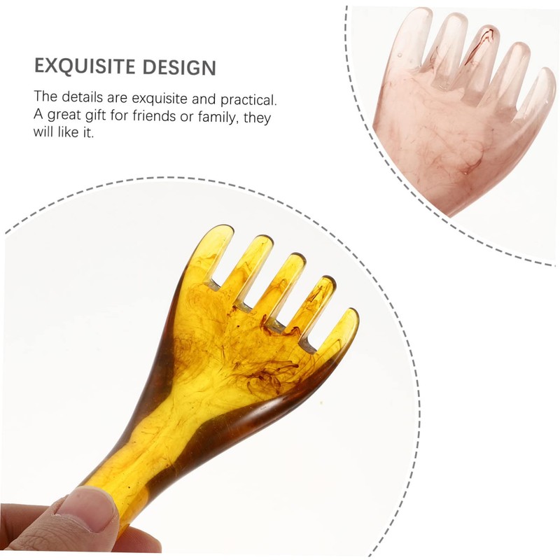 LALAFINA 4 Pcs Five-claw Massager Spa Massage Comb Scrape Hair