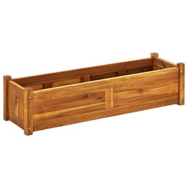 TREATLIFE HOME Garden Raised Bed Made of Acacia Wood with Natural Oil Finish, Sturdy and Stylish Planter, 39.4" L x 11.8" W x 9.8" H