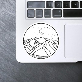 Medium 100mm 'Mountain Landscape' Permanent Sticker Decal for Cars/Windows/Bins/Walls etc (DW00108413)