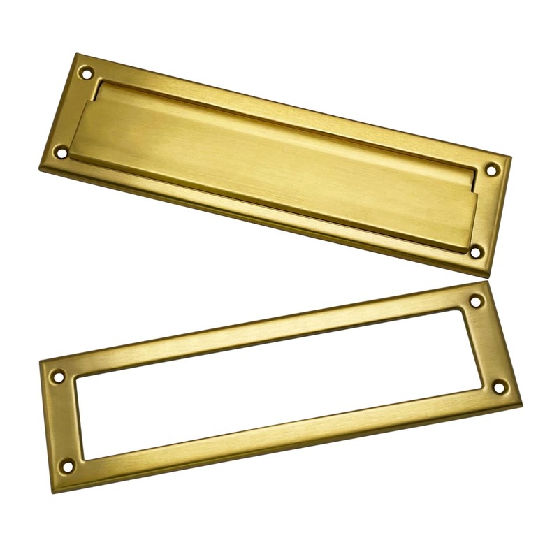 Fudatong 1 Pack 13 inch Solid Brushed Brass Mail Slot