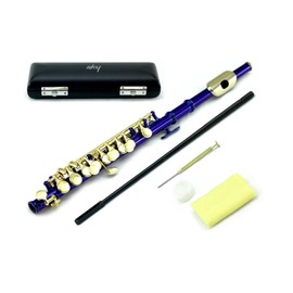 Sky Piccolo Key of C with Hard Case, Cloth, Cleaning Rod, Joint Grease and Screw Driver, Beautiful Sound (Blue)