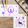 BENECREAT Fantasy Theme Stainless Steel Stencil, 6x6 inch Moon Cat
