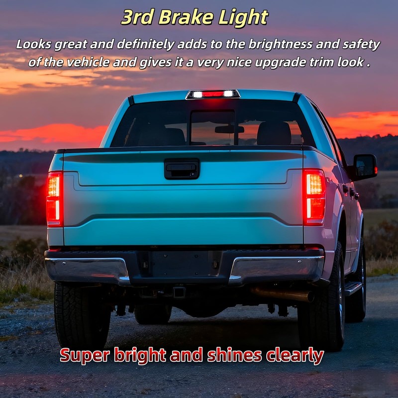 HAHLOMEI LED Third Brake Light Compatible with 2009-2014 Ford F150