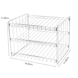 Kitchen Details 3 Tier Can Organizer | Canned Food Storage Rack | Kitchen Cabinet and Pantry Organization | Holds 36 Cans | Space Saving | Chrome