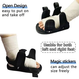 Siomlana Post Op Shoe for Broken Foot,Adjustable Walking Boots Recovery Cast Shoe Covers,Direct Post Op Recovery Shoe for Stable Ankle Joints,Medical Open-toe Plaster Shoes for Men or Women XL