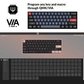 Keychron K12 Pro Custom Wireless/Wired Mechanical Keyboard QMK/VIA Programmable Macro with Hot-Swappable K Pro Red Switch 60% Compact Layout RGB Backlit Compatible with Mac Windows Linux