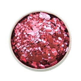 Pink Face and Body Glitter, Biodegradable Glitter, Rose Pink Loose Glitter, 6 gram Pot of bioglitter Suitable for Your face, Body, Hair and Nails (Rose Pink)