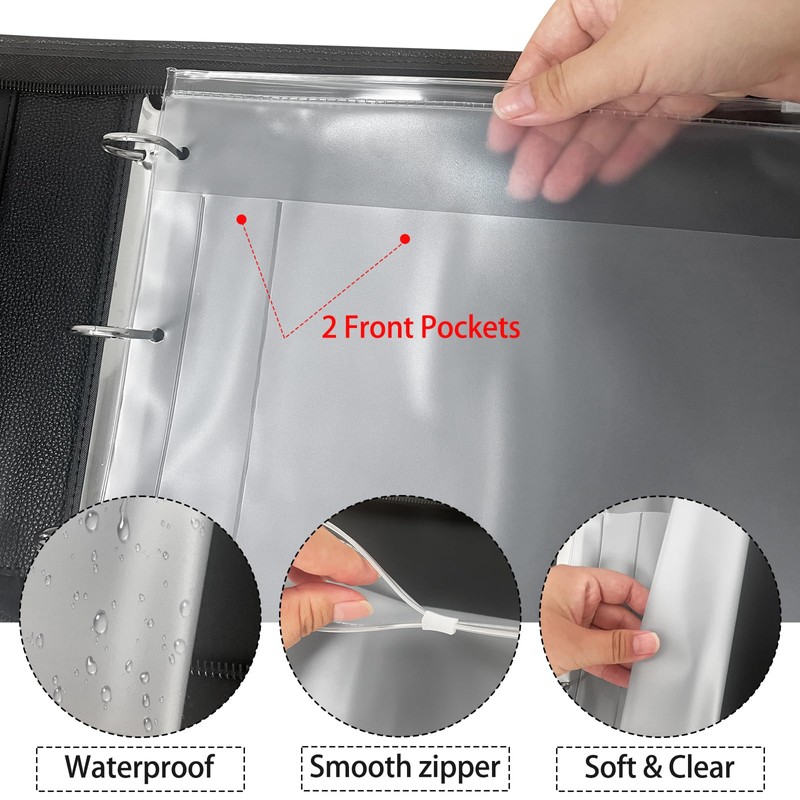 LLi Cufite 3 Rings Check Binder for End-Stub Deskbook Checks,