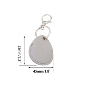 Boguish Leather Key Fob, PU Leather Key Fobs with Metal Key Rings Keychain Holder for Keys ID Key Cards 2 Pcs