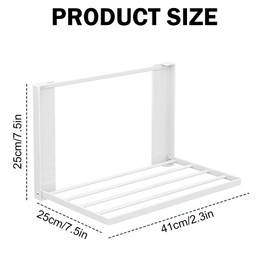 Chingcoo Washing Machine Magnetic Shelf, Clothes Airer, Extendable, Washing Machine Attachment for Dryer, 40.5 x 25 cm, Washing Machine Organiser for Towels, Hangers, Dirty Laundry (White)