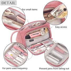 Pencil Case Pencil Case Teenager Girls Pencil Case Large Capacity Pencil Case for School & Office Adult Girls Gift, 21 x 11 cm, Pink #2, pencil case