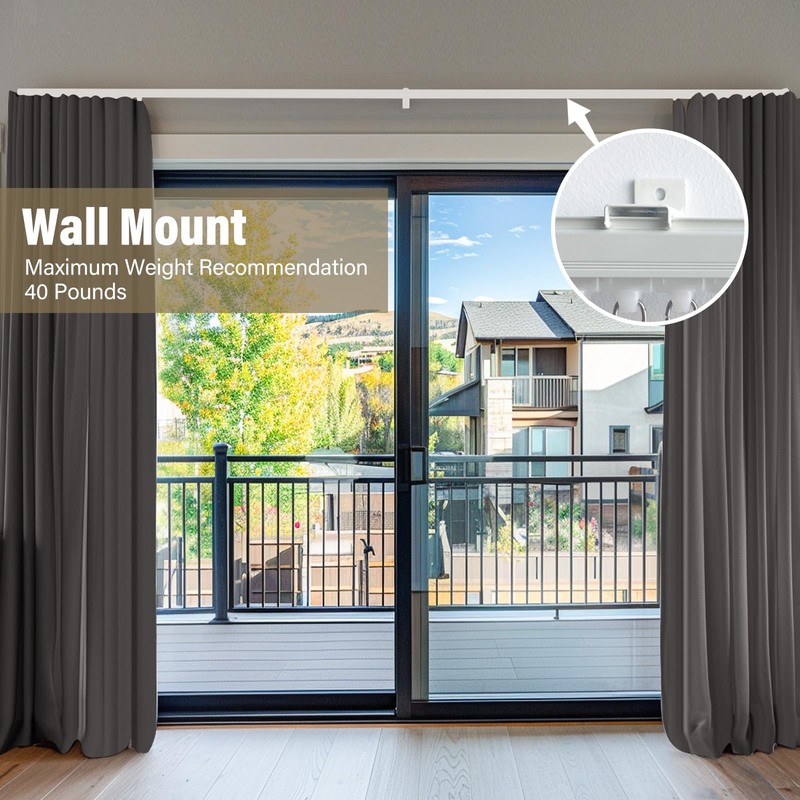 Hoeflife Ceiling Curtain Track, Curtain Track Ceiling Mount, Room Divider
