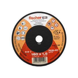 Fischer FCD-FP 180 x 1.5 INOX Cutting Disc for Metal and Stainless Steel with High Performance, Type 41, for Angle Grinders, Pack of 1