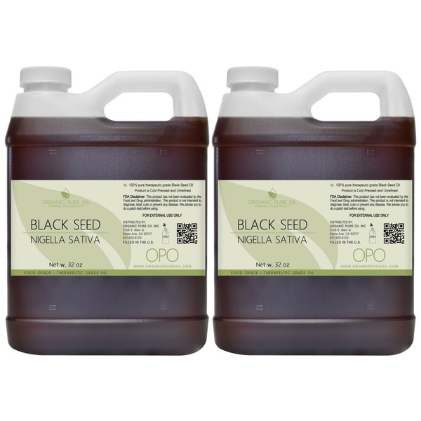 Black seed oil organic nigella sativa 100% pure cold press unrefined bulk 64 oz
