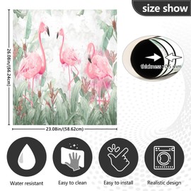 Watercolor Flamingo Magnetic Dishwasher Cover Tropical Summer Refrigerator Magnet Panel Decal Decorative Wash Machine Fridge Door Cover Sheet Sticker for Kitchen Appliance 23x26 in