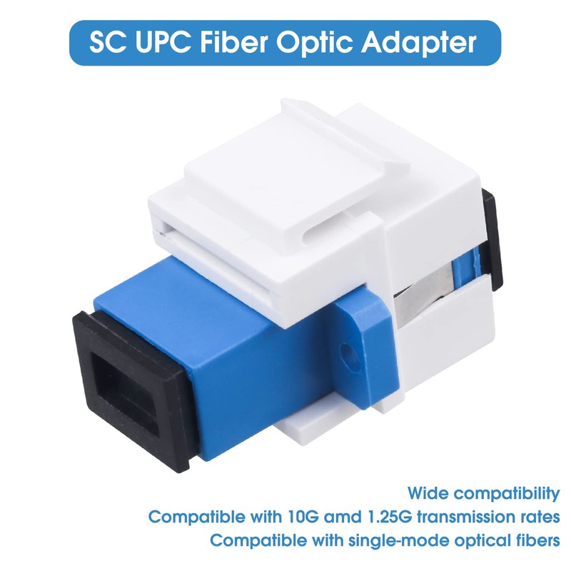 Generic 10-Pack SC/UPC Fiber Optic Coupler Keystone Jack Modular for