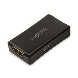 LogiLink HD0014 HDMI Repeater UHD, 25 m (4K/60Hz), 40 m (4K/30Hz), HDCP 2.2 to Extend HDMI Signals