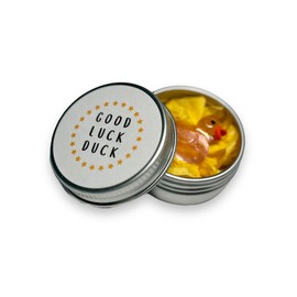 'Good luck duck' gift | Cute minitature plastic duck presented in small tin| perfect good luck gift | random colour duck sent