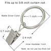 AMZSEVEN 44 Pack Metal Curtain Rings with Clips, Curtain Hangers