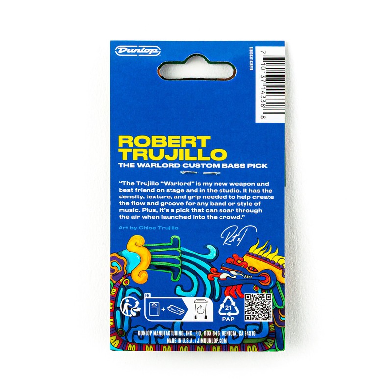 Robert Trujillo Warlord Custom Bass Pick - 6 Pack