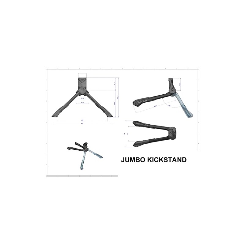 Ursus Jumbo Zweibeinständer, Schwarz, Einheitsgröße
