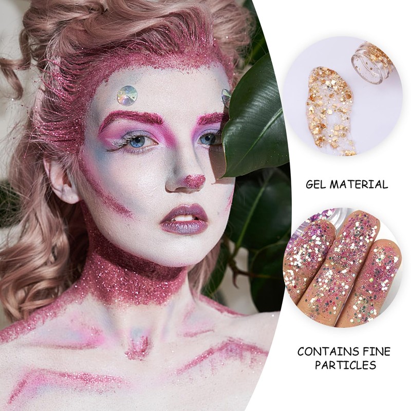 5pcs Gel Glitter Mermaid Glitter Face Makeup Glitter Gel Glitter