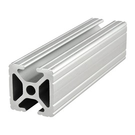 8020, 1004, 10 Series 1 Inch x 1 Inch B-Slotted Opposite Open Channel T-Slotted Aluminum Extrusion DIY Extruded Linear Bar Rail 80/20 (Clear Anodize, 24" Long)