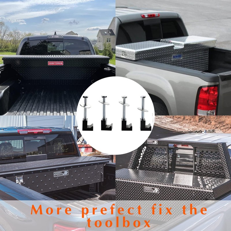 J Hook Crossover Tool Box Mounting Clamps for Pickup Truck