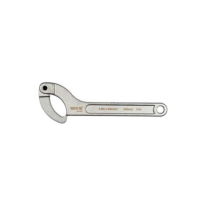 Yato YT-01673 Professional Adjustable Joint Hook Wrench with Nose for