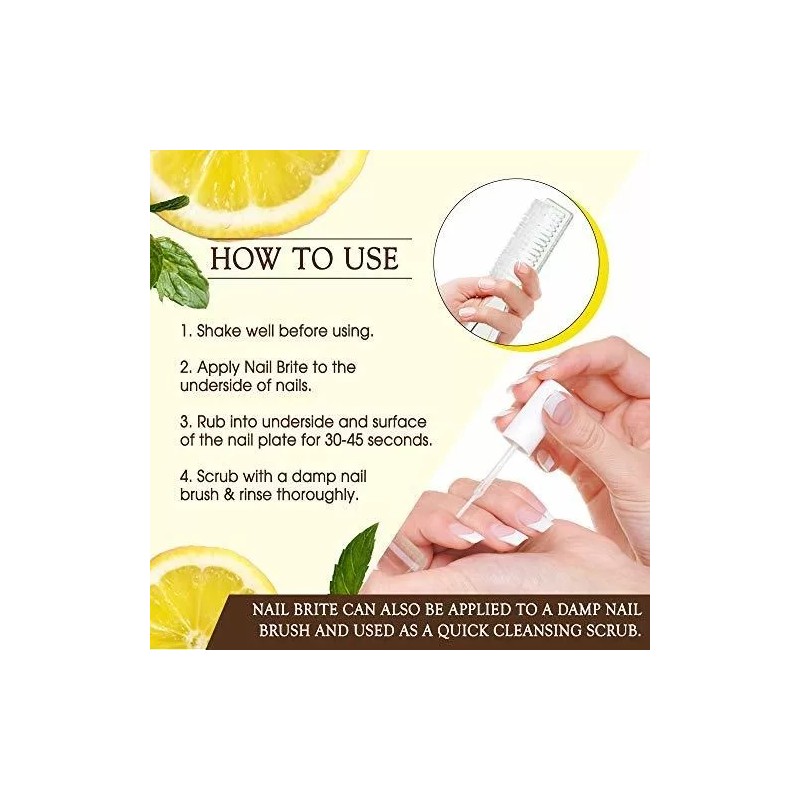 Gena Exfoliante Blanqueador Gena Nail Brite Con Cepillo, Limpia E