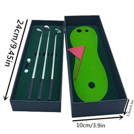 JUNTAO Mini Golf Club Putter Ballpoint Pen Golfers Gift Box Set Desktop Decor for School Supplies Golf accessories (C)