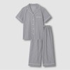 JAJU [JAJU] Women's Light Cotton 7/8 Pajama Set_Light Gray