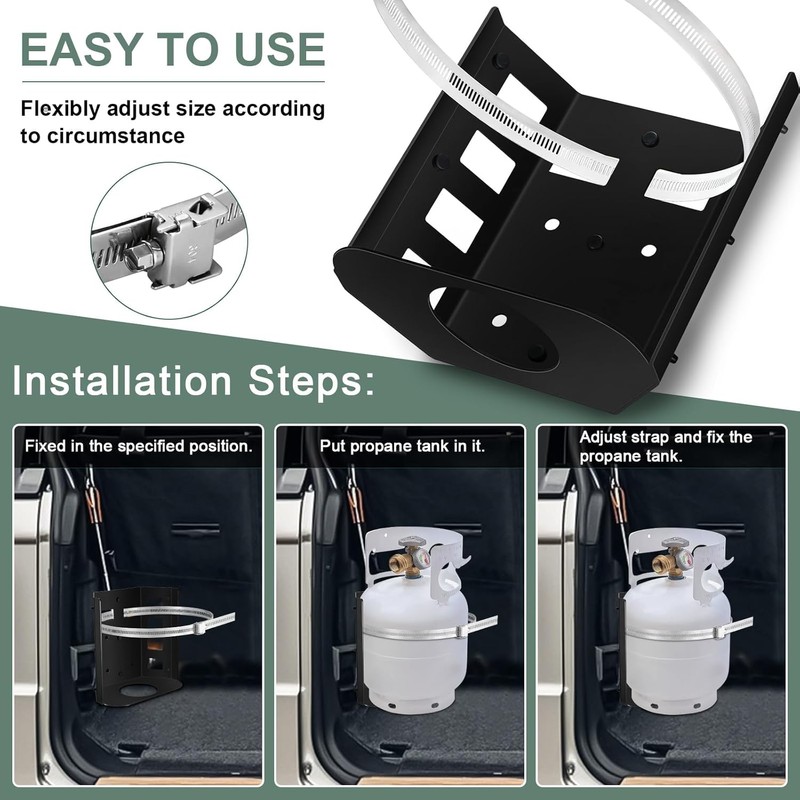 CZC AUTO Propane Tank Holder Mounting Bracket for 5LB Bottle