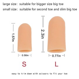 30 Pieces Toe Caps, Toe Protector Toe Covers, Protect Toe from Rubbing, Ingrown Toenails, Corns, Blisters, Hammer Toes and Other Painful Toe Problems