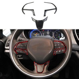 Carbon Fiber Steering Wheel Interior Cover Trim For Chrysler Pacifica 2017-2025