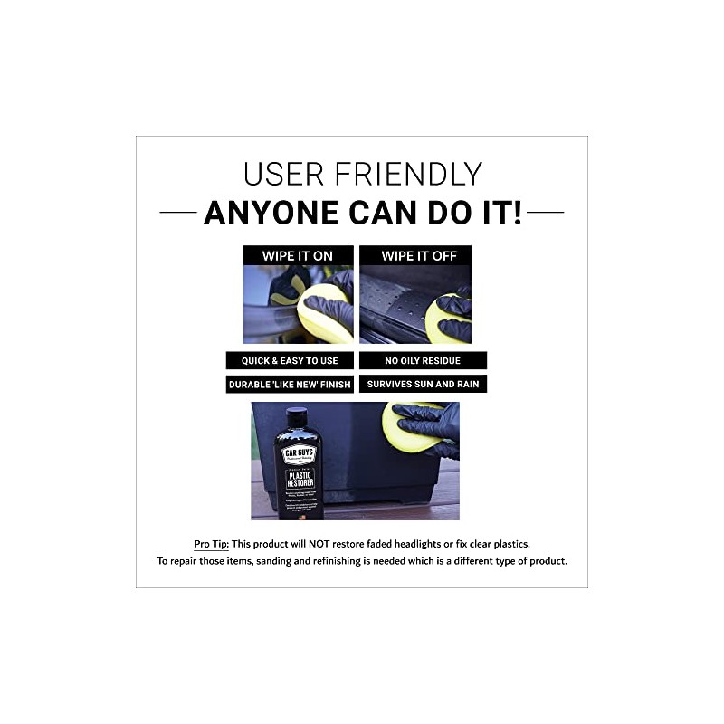 CAR GUYS Plastic Restorer - Revive Your Car's Surfaces!