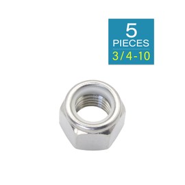 3/4-10 Locknuts - IMScrews 304 Stainless Steel DIN985 Hardware Locknuts Pack of 5